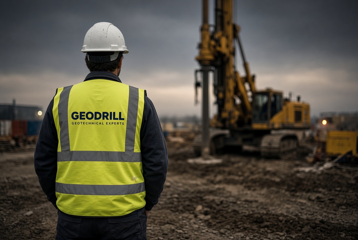 GEODRILL engineers at a drilling site
