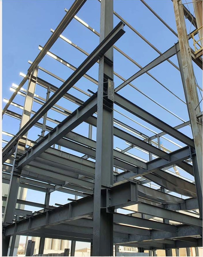 Steel structure against sky