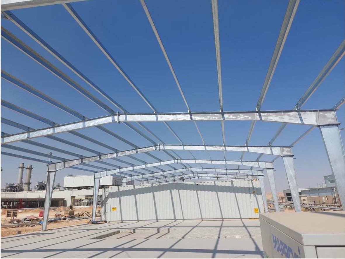 Steel frame erection