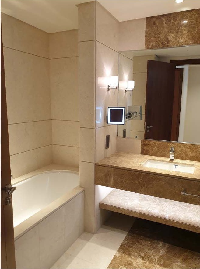 Marble bathroom finishes
