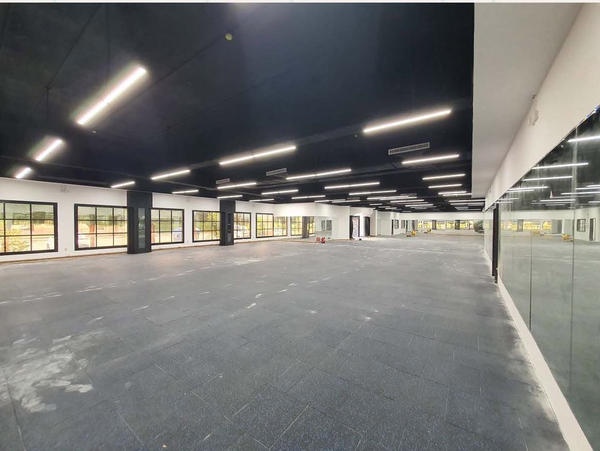 Open ceiling with lighting