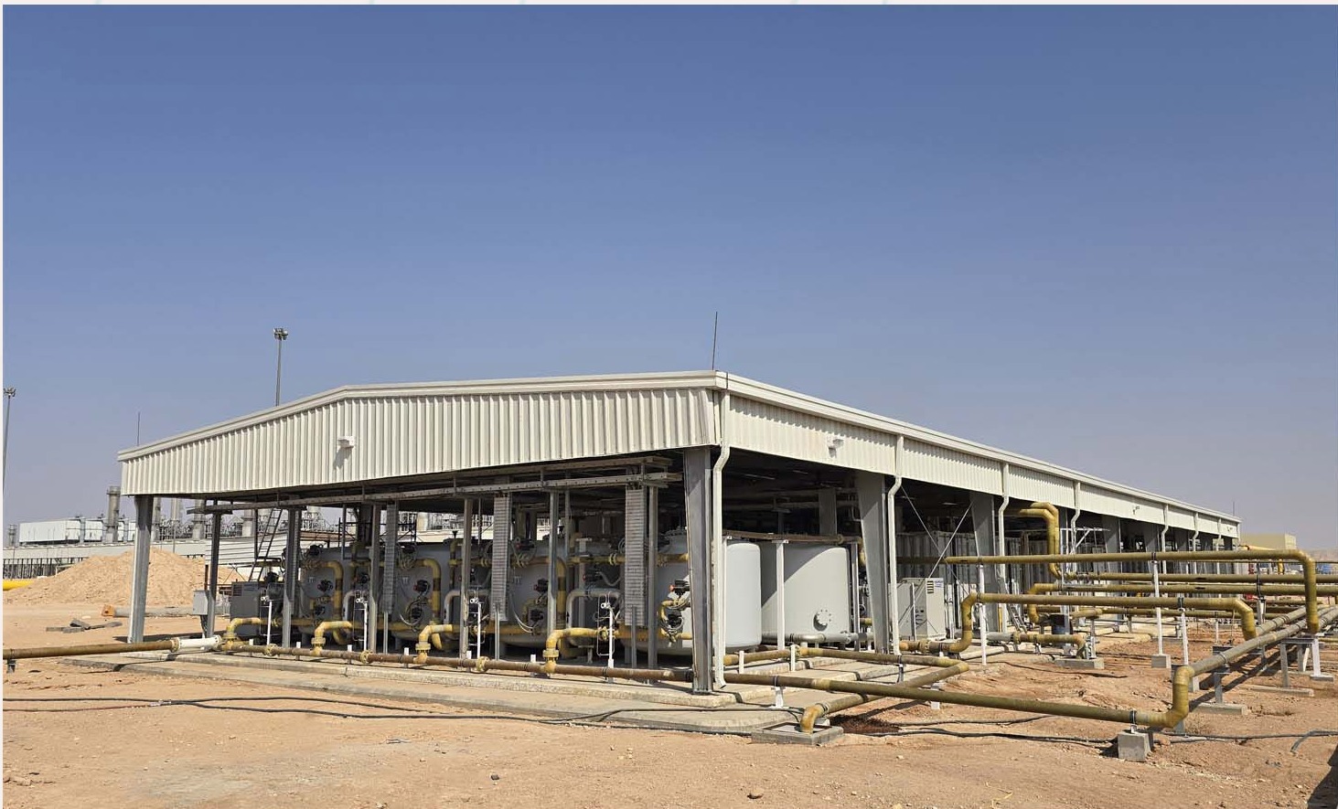 Industrial: Industrial Facility Construction; steel warehouse exterior pipes