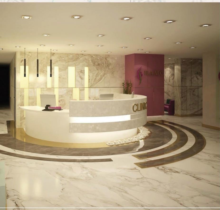 Marble reception desk