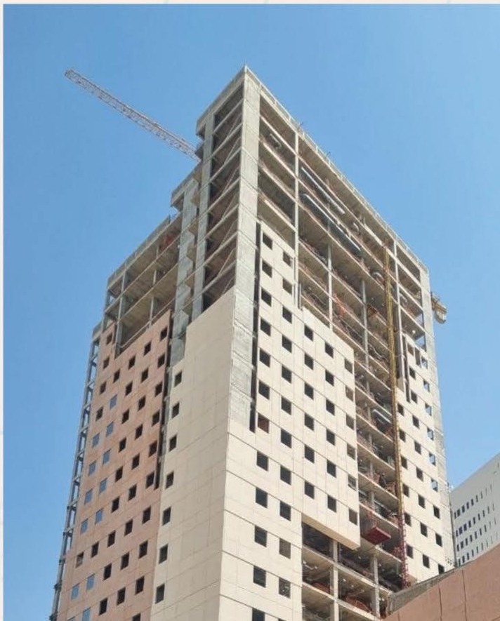 Tower facade progress