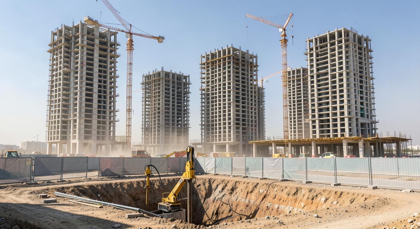 الدراسة الجيوتقنية لمشروع مبانٍ أبراج تجارية – مكتبية – سكنية بحي الياسمين – الرياض