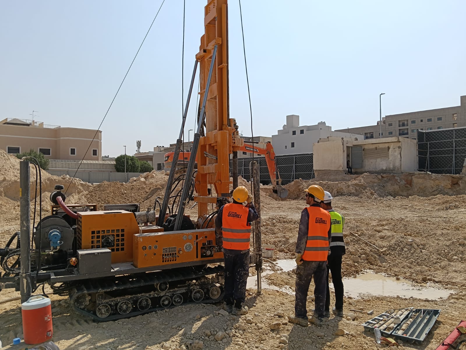 Field crew conducting in-situ testing